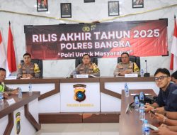 Polres Bangka Gelar Pres Release Akhir Tahun 2025 ; 10.169 jiwa masyarakat Kabupaten Bangka selamat dari bahaya narkoba.