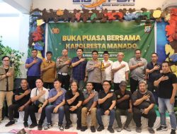 Polresta Manado Pererat Sinergitas, Kapolresta Pimpin Buka Puasa Bersama Wartawan