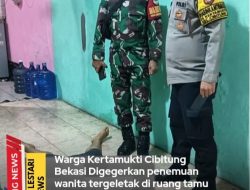 Warga Kertamukti Cibitung Bekasi Digegerkan penemuan wanita tergeletak di ruang tamu rumahnya yang di duga di R4mpok sampai parah nya di Gorok lehernya .
